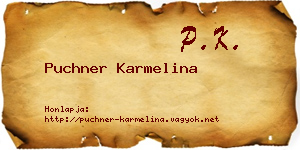 Puchner Karmelina névjegykártya